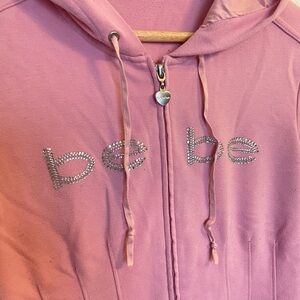 baby pink bebe zip up